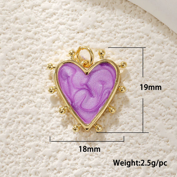 Pearl Heartshaped Pendant Jewelry Accessories Copper Electroplating Baroque Sweet Style
