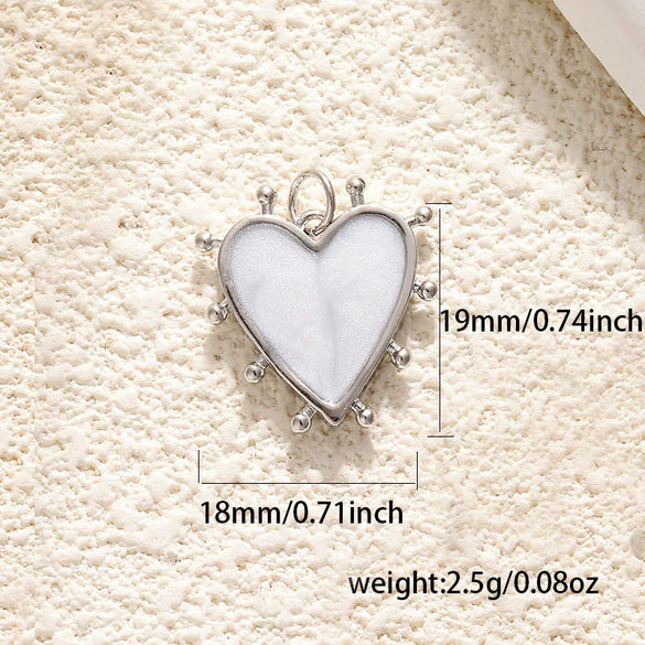 Pearl Heartshaped Pendant Jewelry Accessories Copper Electroplating Baroque Sweet Style