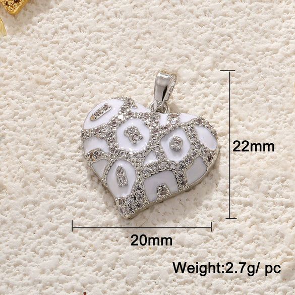Pearl Heartshaped Pendant Jewelry Accessories Copper Electroplating Baroque Sweet Style