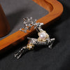 Pearl Inlaid Fawn Brooch Freshwater Pearls And Zircon Unisex Fashion Accessories
