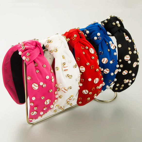 Pearl Inlay Widebrimmed Fabric Women's Hairband
