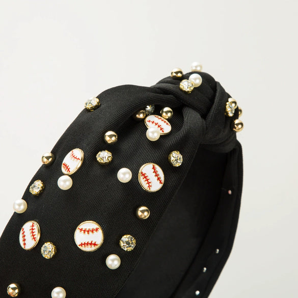 Pearl Inlay Widebrimmed Fabric Women's Hairband