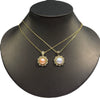Pearl Jewelry Freshwater Sun Flower Pendant Necklace Copper Material Gold Colorpreserving