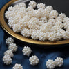 Pearl Jewelry Material Handmade Braided Earrings Necklace With Flower Ball Design Freshwater Pearls