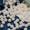 Pearl Jewelry Material Handmade Braided Earrings Necklace With Flower Ball Design Freshwater Pearls