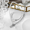 Pearl Jewelry Set Mixed Materials Heart Water Drop Bell Pattern Highend Style Set With Diamonds