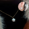 Pearl Jewelry Set Sterling Silver Freshwater Real Pearl Colorful Baroque Necklace Earrings
