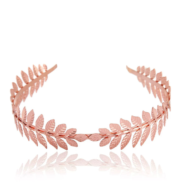 Pearl Leaf Headband Hair Accessories Baroque Electroplating For Women