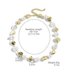Pearl Metallic Geometric Baroque Style Electroplated Ochain Necklace For Women