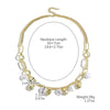 Pearl Metallic Geometric Baroque Style Electroplated Ochain Necklace For Women