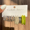 Pearl Moon Fishtail Bowknot Earrings Set Zinc Alloy Geometric Animal Zodiac Pattern Electroplated Women's