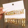 Pearl Moon Fishtail Bowknot Earrings Set Zinc Alloy Geometric Animal Zodiac Pattern Electroplated Women's