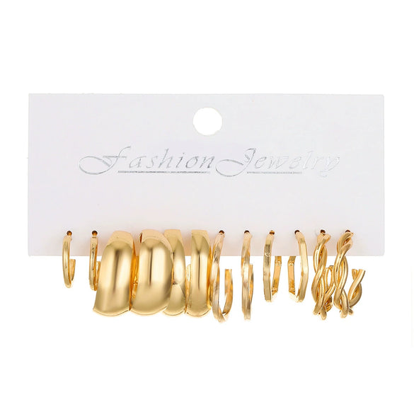 Pearl Moon Fishtail Bowknot Earrings Set Zinc Alloy Geometric Animal Zodiac Pattern Electroplated Women's