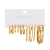 Pearl Moon Fishtail Bowknot Earrings Set Zinc Alloy Geometric Animal Zodiac Pattern Electroplated Women's
