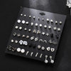 Beads Multi-element Flower Alloy Square Rhinestone Stud Earring Set Nhsd136077