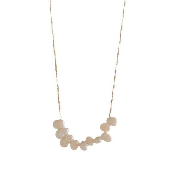 Pearl Natural Geometric Ball Chain Clavicle Necklace Accessories