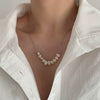 Pearl Natural Geometric Ball Chain Clavicle Necklace Accessories