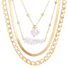 Pearl Necklace Alloy Geometric Chain Electroplating Design