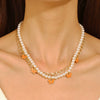 Pearl Necklace Alloy Geometric Chain Electroplating Design