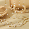 Pearl Necklace And Stainless Steel Bracelet With Star Pattern And Titanium Steel Pendant Electroplating Process For Women