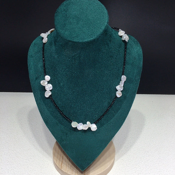 Pearl Necklace Copper Material Freshwater Pearl Alien Shape Fashion Ol Minimalist Style