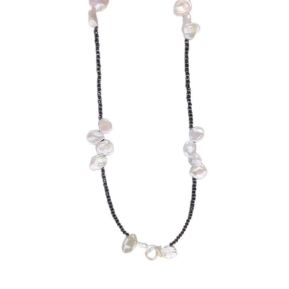 Pearl Necklace Copper Material Freshwater Pearl Alien Shape Fashion Ol Minimalist Style