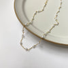 Pearl Necklace Copper Snake Bone Chain Geometric Fashion Style