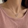 Pearl Necklace For Women Highend Light Luxury Heart Pendant Alloy Electroplating Design