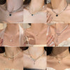 Pearl Necklace For Women Highend Light Luxury Heart Pendant Alloy Electroplating Design
