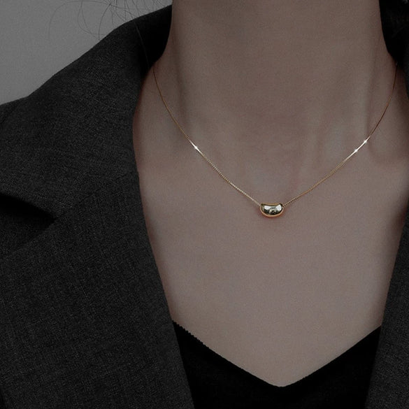 Pearl Necklace For Women Highend Light Luxury Heart Pendant Alloy Electroplating Design