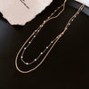 Pearl Necklace For Women Highend Light Luxury Heart Pendant Alloy Electroplating Design