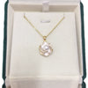 Pearl Necklace Freshwater Pearl Pendant Microinlaid Zircon Curly Flower Copper Minimalist Style