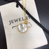 Pearl Necklace Freshwater Pearl Pendant Natural Sea Shell Mother Of Fritillaria Copper Minimalist Rice Shape Droplet Shape
