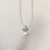 Pearl Necklace Freshwater Pearl Pendant Rabbit Ears Style Copper Material