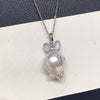 Pearl Necklace Freshwater Pearl Pendant Rabbit Ears Style Copper Material
