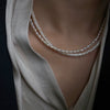 Pearl Necklace Freshwater Pearls Copper Rice Shape Droplet Shape Light Luxury Niche Cold Style Women's