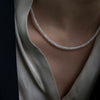 Pearl Necklace Freshwater Pearls Copper Rice Shape Droplet Shape Light Luxury Niche Cold Style Women's