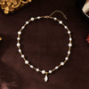 Pearl Necklace Geometric Pattern Vintage Artistic Baroque Clavicle Chain With Cross Shell Pendant And Diamond Design