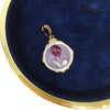 Pearl Necklace Natural Freshwater Pearl Baroque Pendant Purple Flower Painted Middle Ancient Oil Painting Wind Copper Buckle