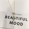 Pearl Necklace Pendant Jewelry Natural Freshwater Pearl Tassel Leaf Design Copper Accessories