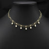 Pearl Necklace Retro Geometric Style Electroplated Woven Lace Tassel For Women