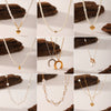 Pearl Necklace Stainless Steel Heartshaped Pendant Vacuum Plated For Women