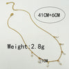 Pearl Necklace Stainless Steel 18K Gold Electroplated Tassel Pendant Necklace For Women