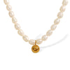 Pearl Necklace 316L Stainless Steel Baroque Retro Electroplating Women's Light Luxury Niche Highend Design Allmatch Collarbone Chain