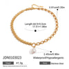 Pearl Necklace Titanium Steel Stainless Steel Geometric Women's Electroplating Jewelry