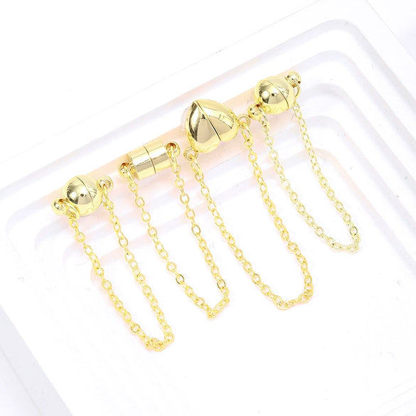 Pearl Necklace With 18K Goldfilled Magnetic Buckle Copper Electroplated Diy Accessories