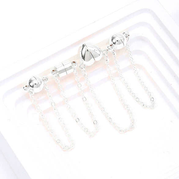 Pearl Necklace With 18K Goldfilled Magnetic Buckle Copper Electroplated Diy Accessories