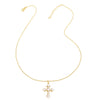 Pearl Necklace Women's Drop Oil Copper Electroplated Cross Clavicle Chain Simple Style Bamboo Chain