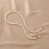 Pearl Necklace Women's Fashion Natural Simple Geometric Design Ot Buckle Clavicle Chain