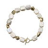 Pearl Necklace Women's Retro Geometric Style Beaded Clavicle Chain With Electroplating